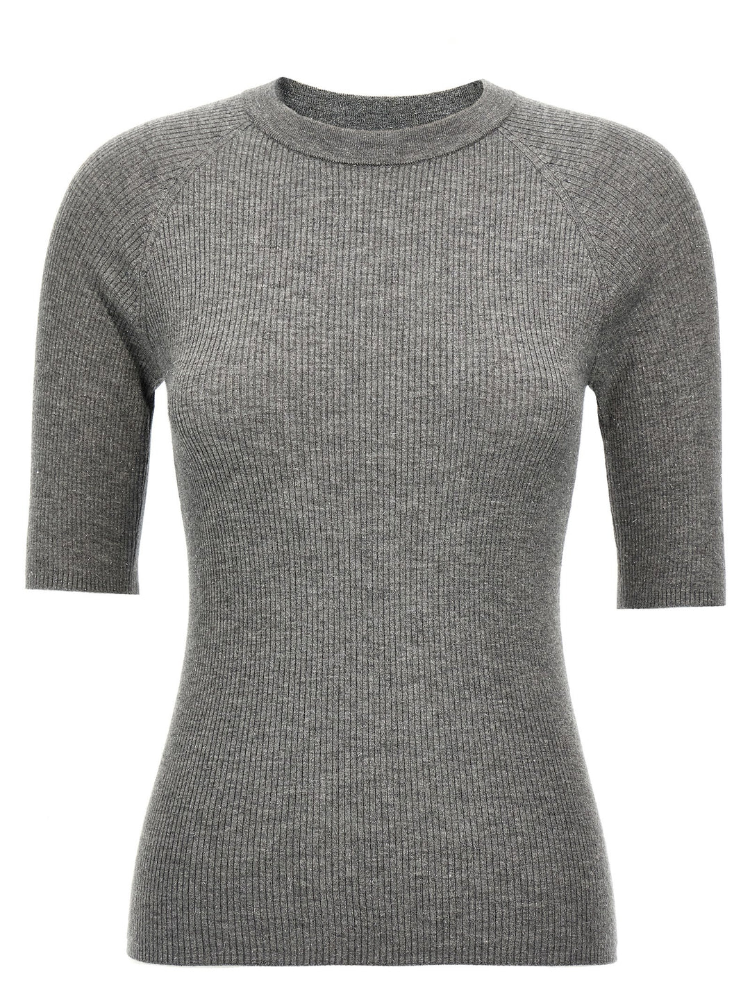 Lurex Ribbed Sweater Sweater, Cardigans Gray