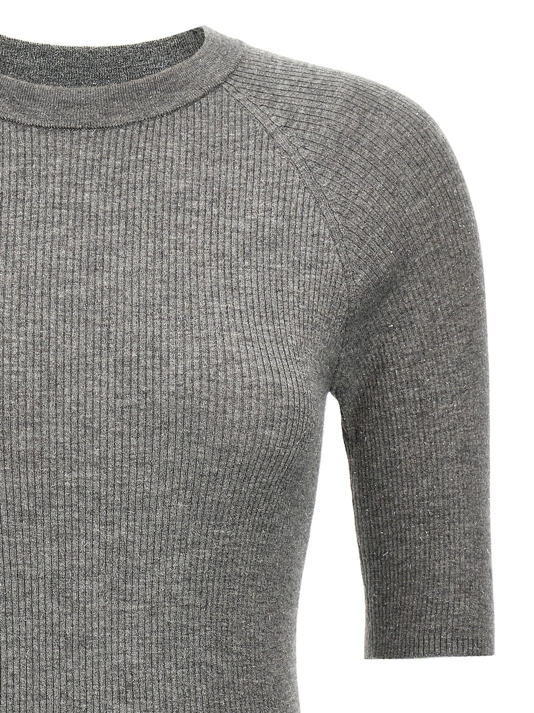 Lurex Ribbed Sweater Sweater, Cardigans Gray