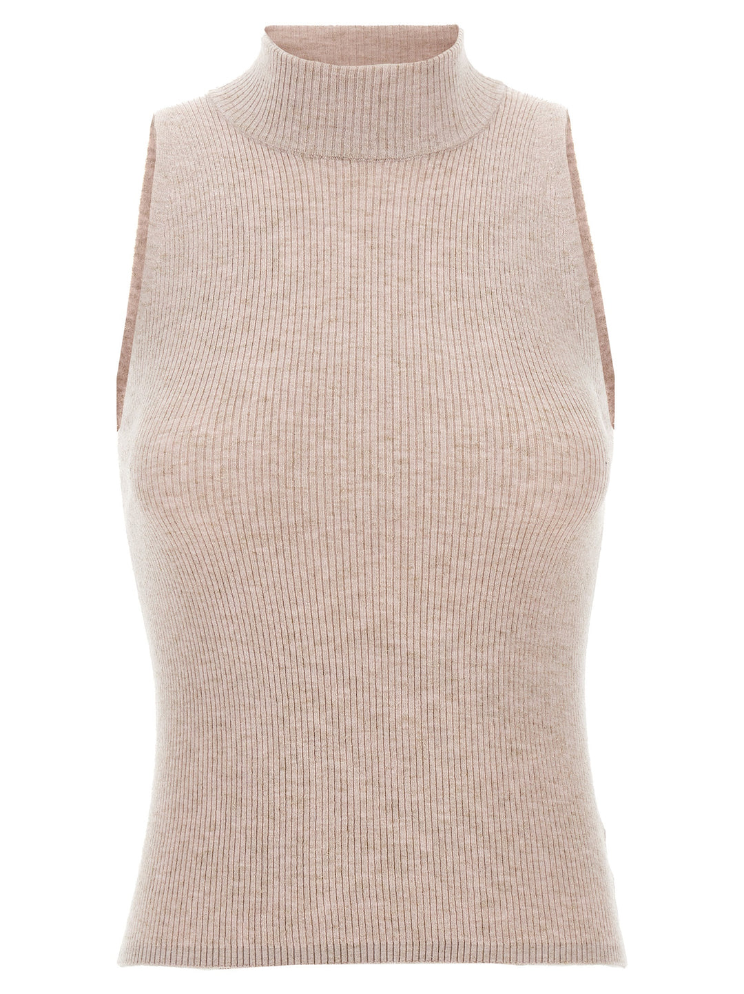 Glitter Ribbed Vest Gilet Pink