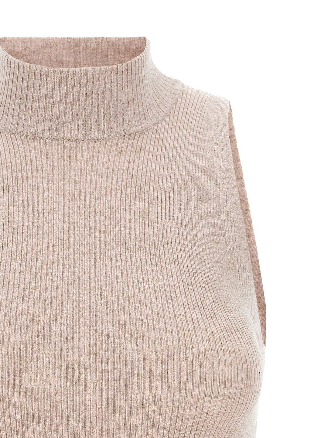 Glitter Ribbed Vest Gilet Pink