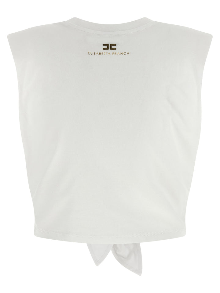 Elisabetta Franchi Knot T-shirt - White | ac8642bebcb9deeeb005f2c9365500dc9c76d769
