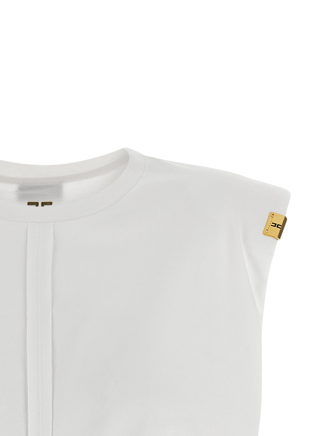 Elisabetta Franchi Knot T-shirt - White | f874fed9d8988d6b717e9c6c8a592c48db389495