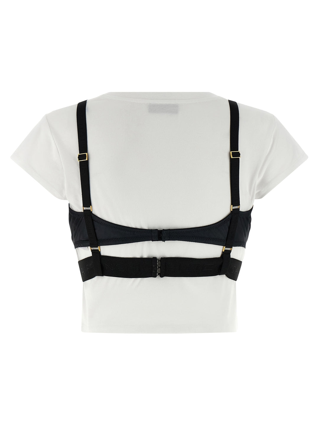Elisabetta Franchi + Bra T-shirt - White/Black | 5951a927926fa04277b470503442a3427fb375cf