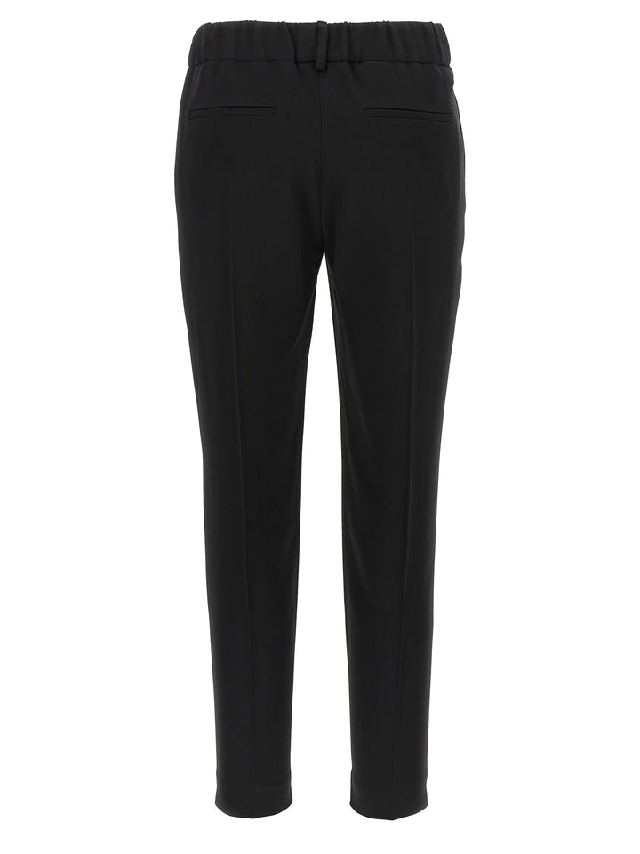 Brunello Cucinelli Silk Blend Pants - Black | 5da9cff53a20d58e8606076ad9f4b2f546e5cffb