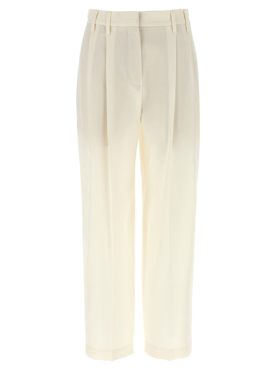 Pleat Pants White