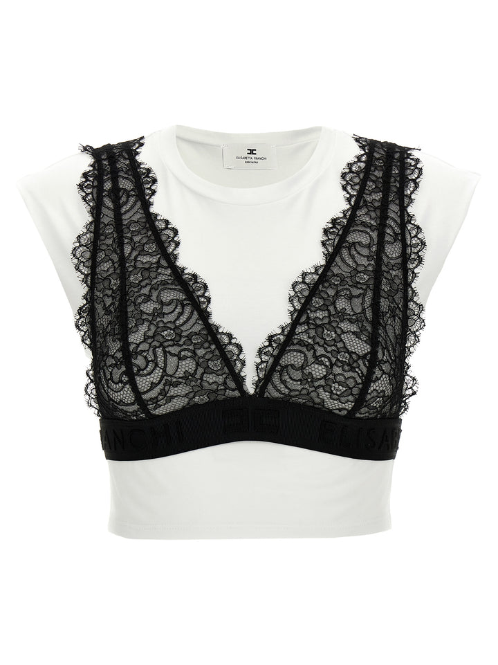 Bralette T-Shirt White/Black