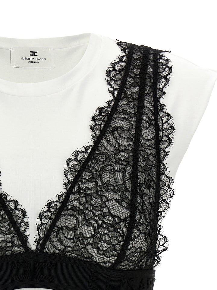 Bralette T-Shirt White/Black