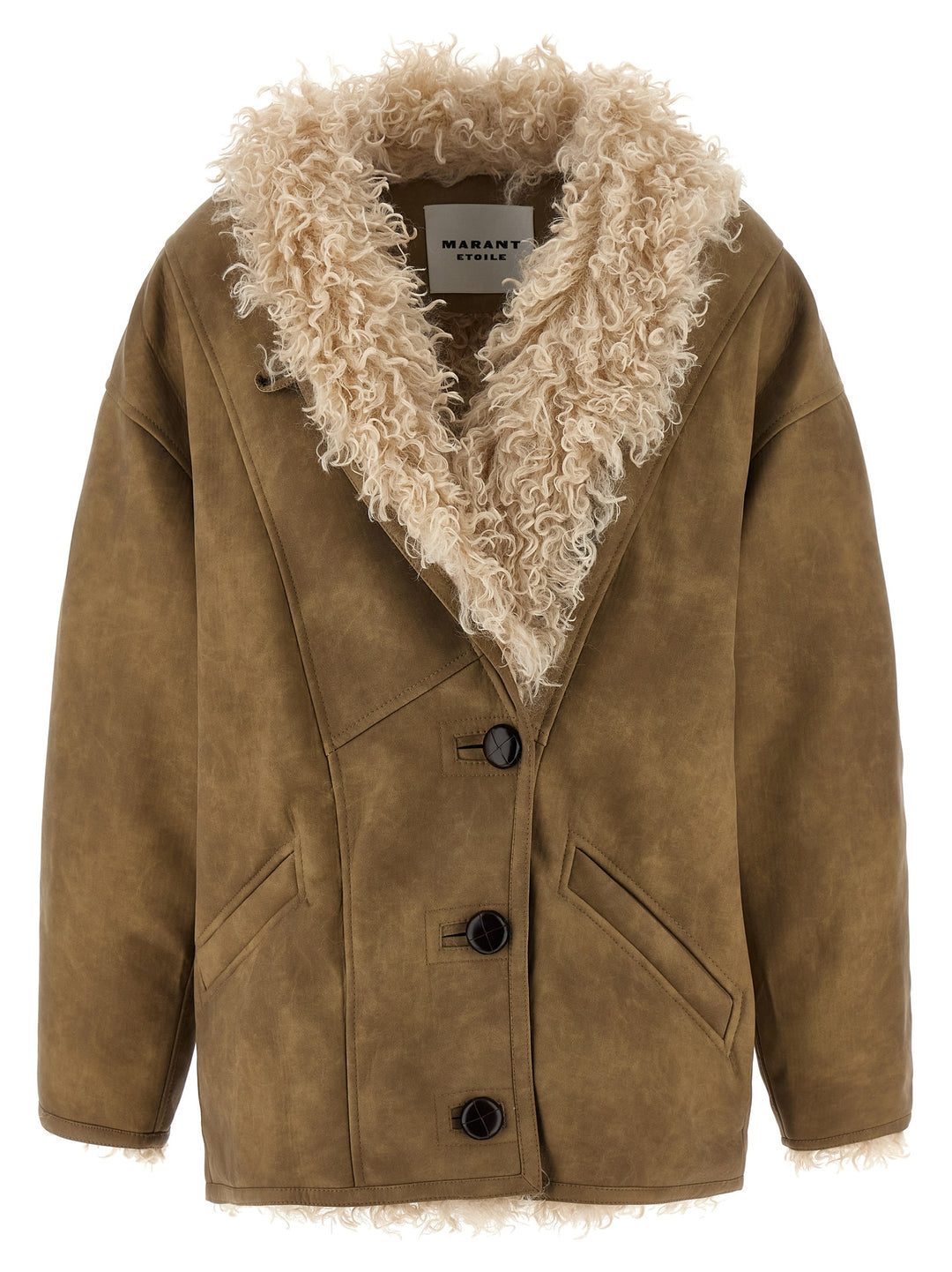 Marant Etoile Clea Puffer Jackets - Beige | 5afce231b7ead16a8f3326bc5eb67587ac3777ed