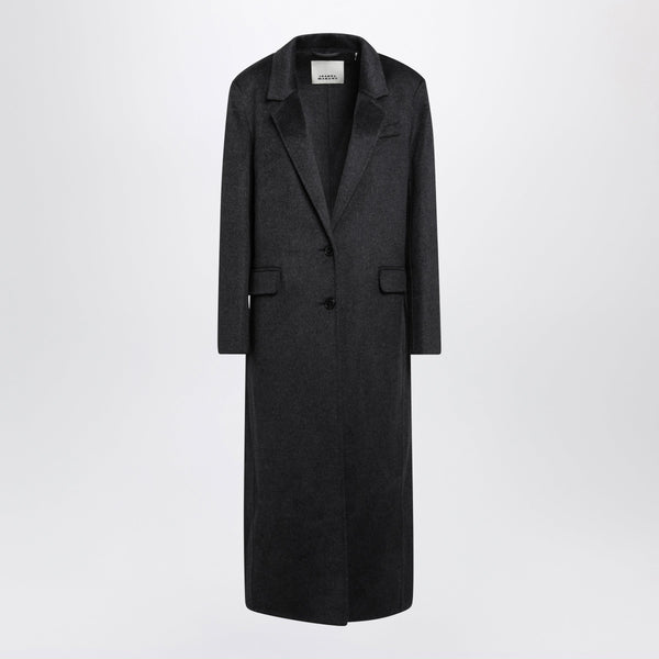 Clesa Anthracite Wool And Cashmere Coat