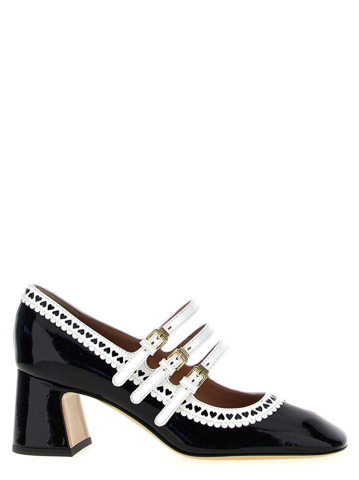 Patent Leather Pumps White/Black