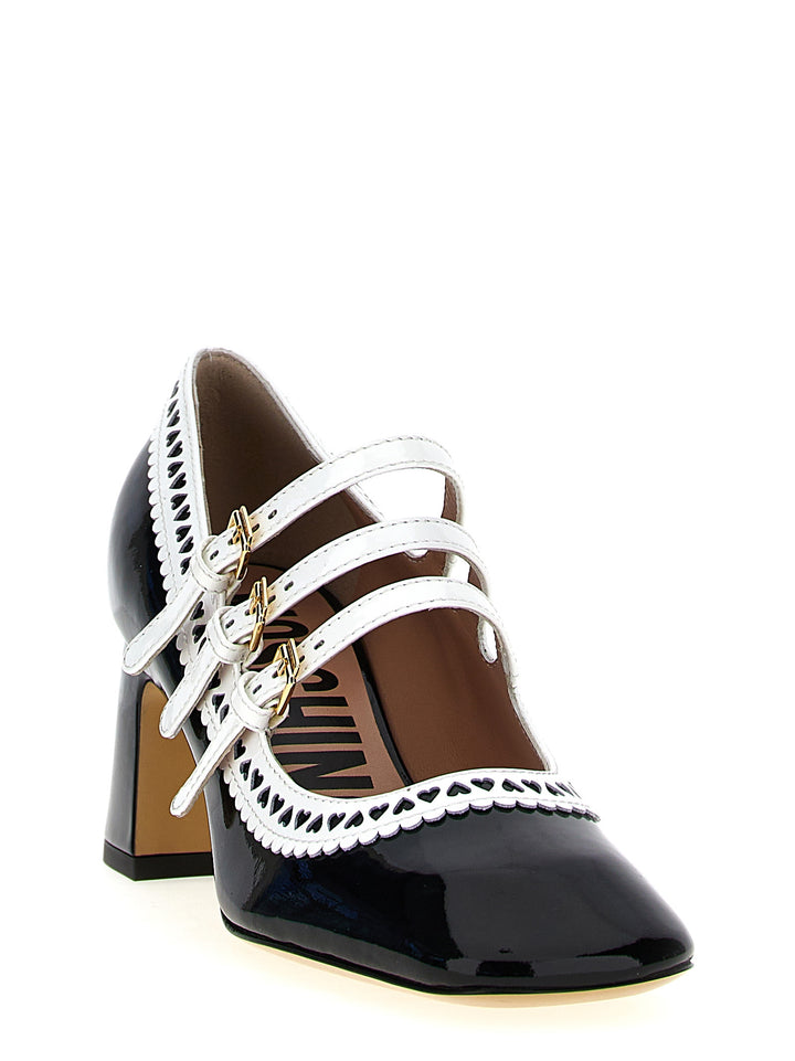 Patent Leather Pumps White/Black