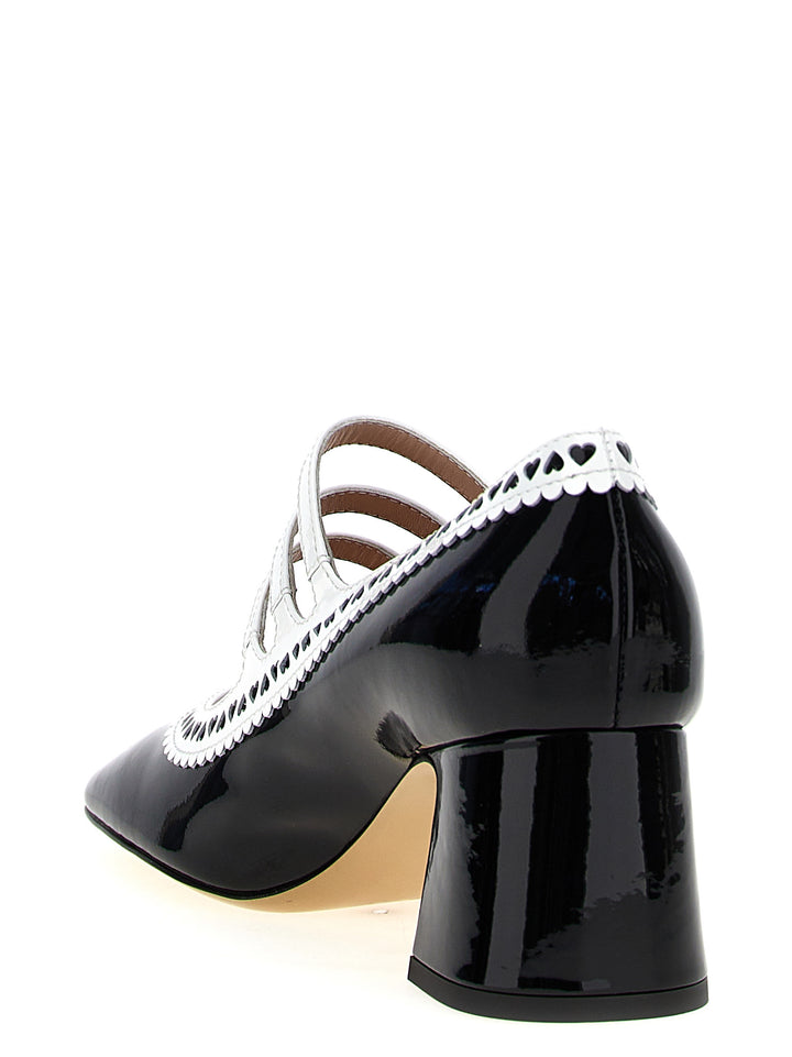 Patent Leather Pumps White/Black