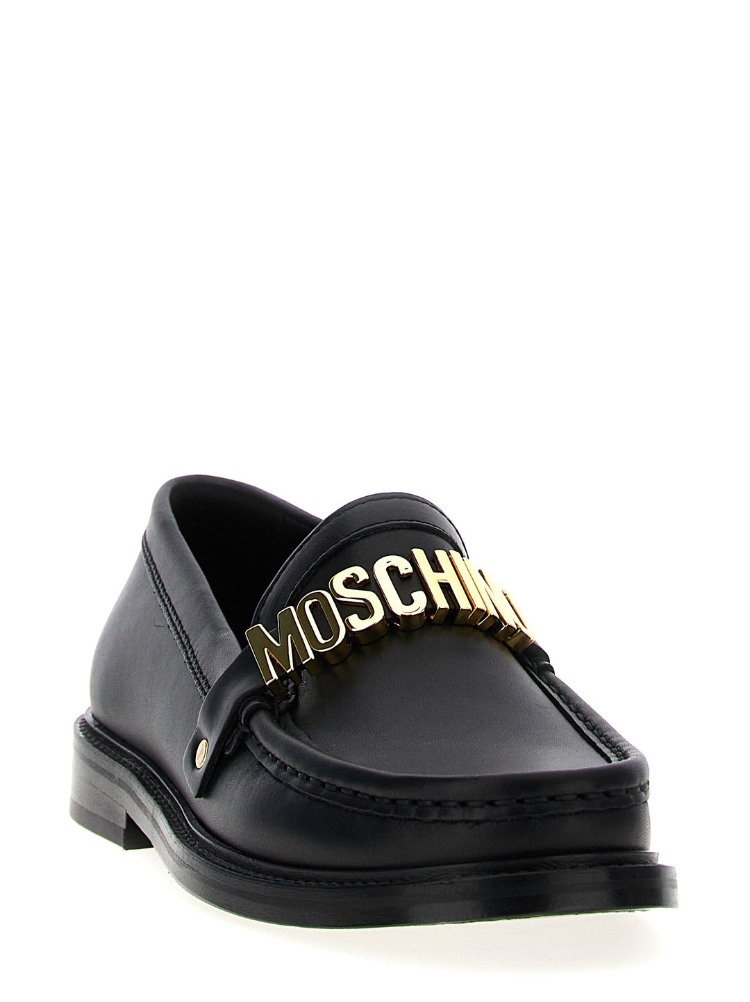 Lettering Loafers Black