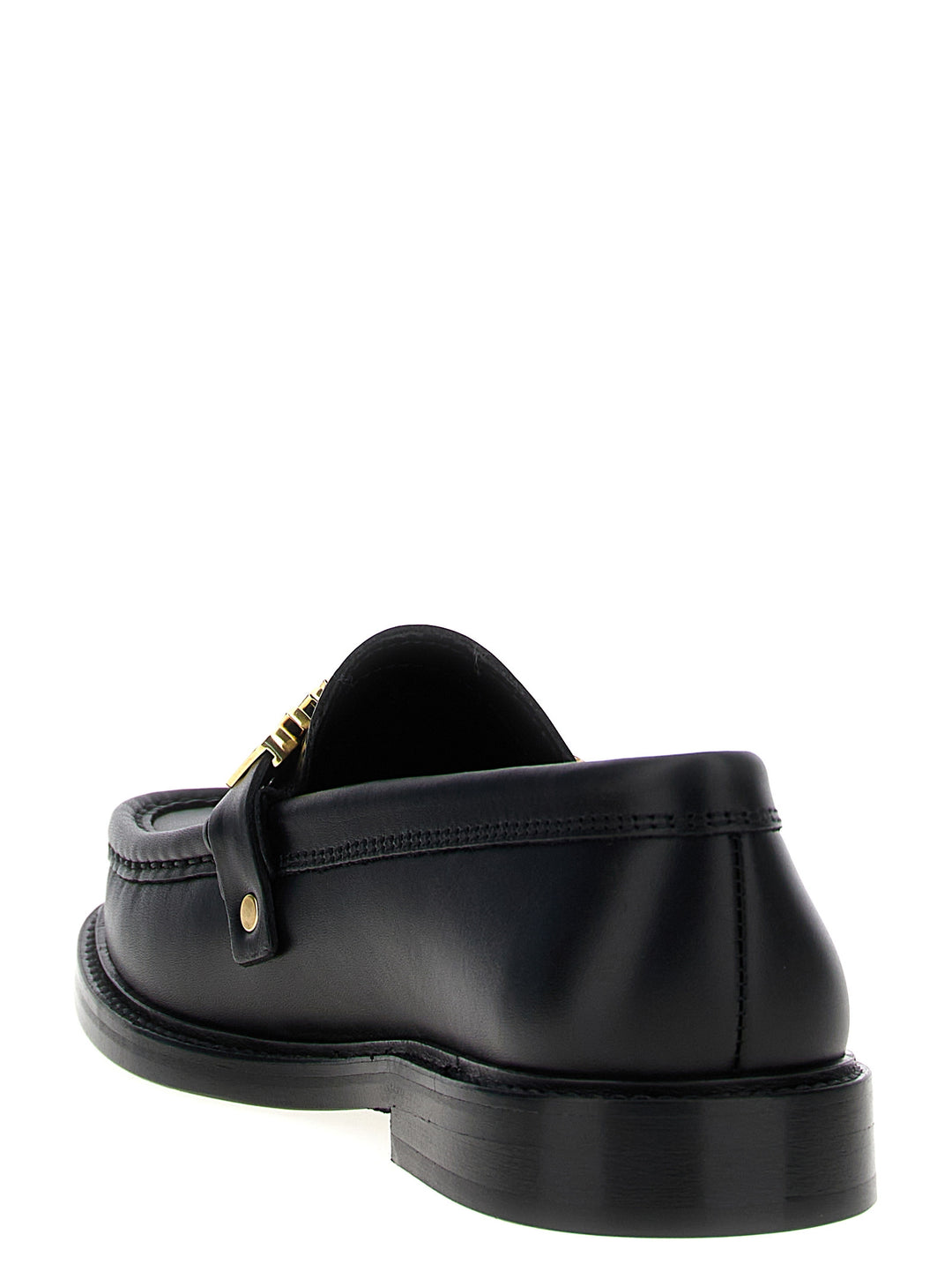 Lettering Loafers Black