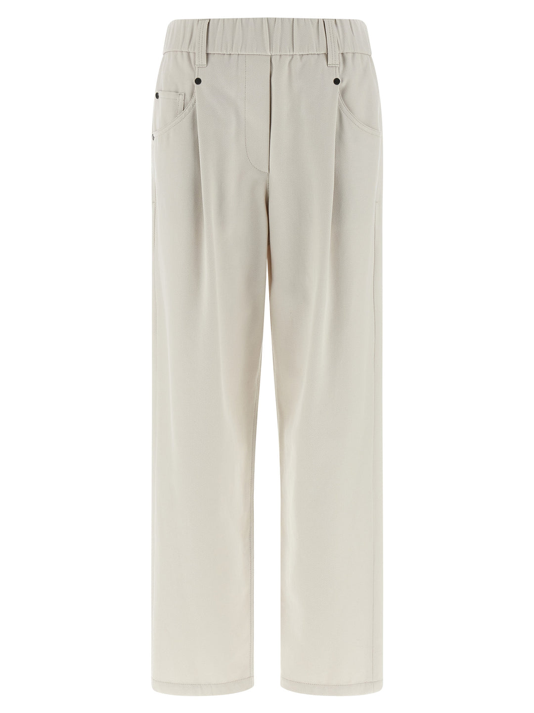 Brunello Cucinelli Shiny Bartack Pants - Beige | 0f705968dd2471258ec9776be38df0ae32dd057a