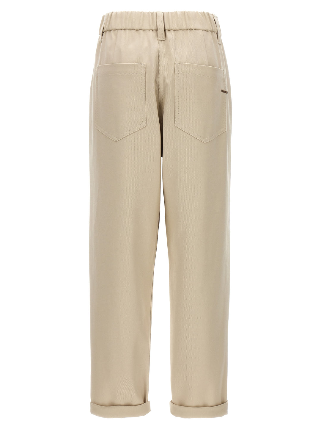 Cotton Trousers Pants Beige