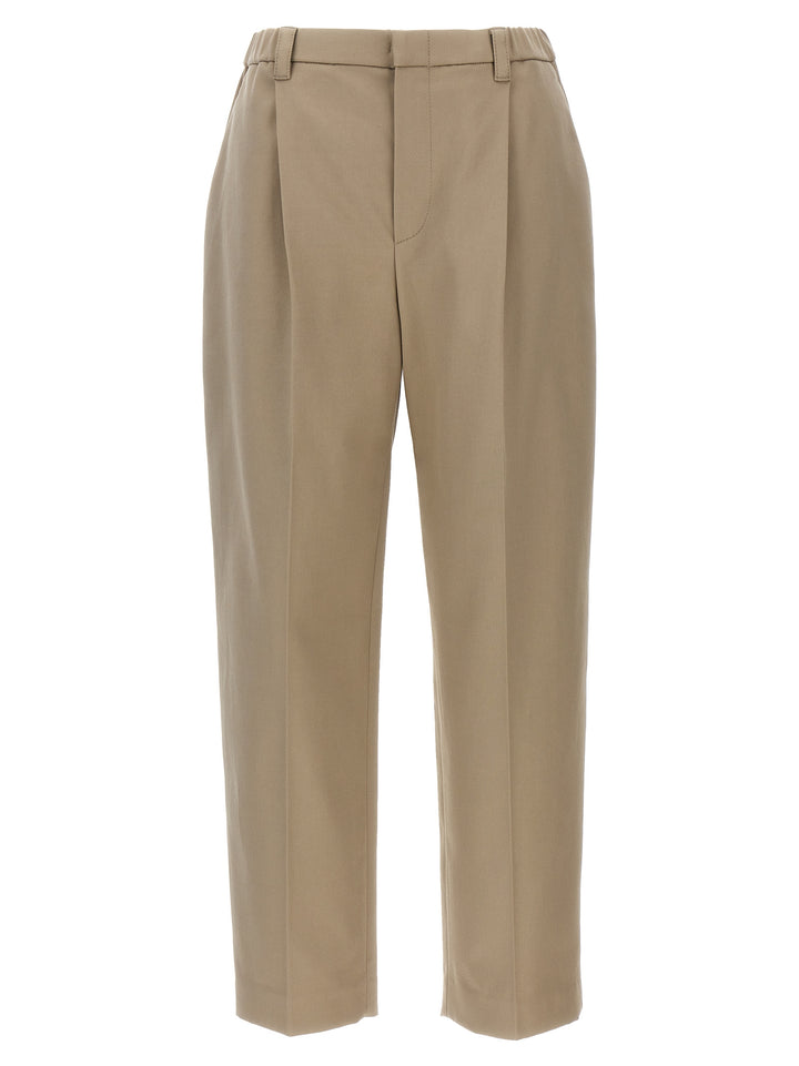 Front Pleat Pants Beige