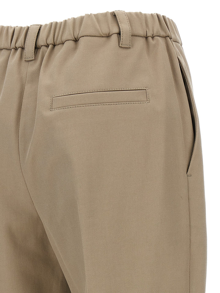 Front Pleat Pants Beige