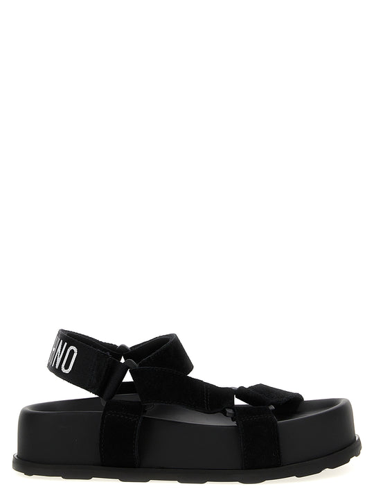 Suede Sandals Black