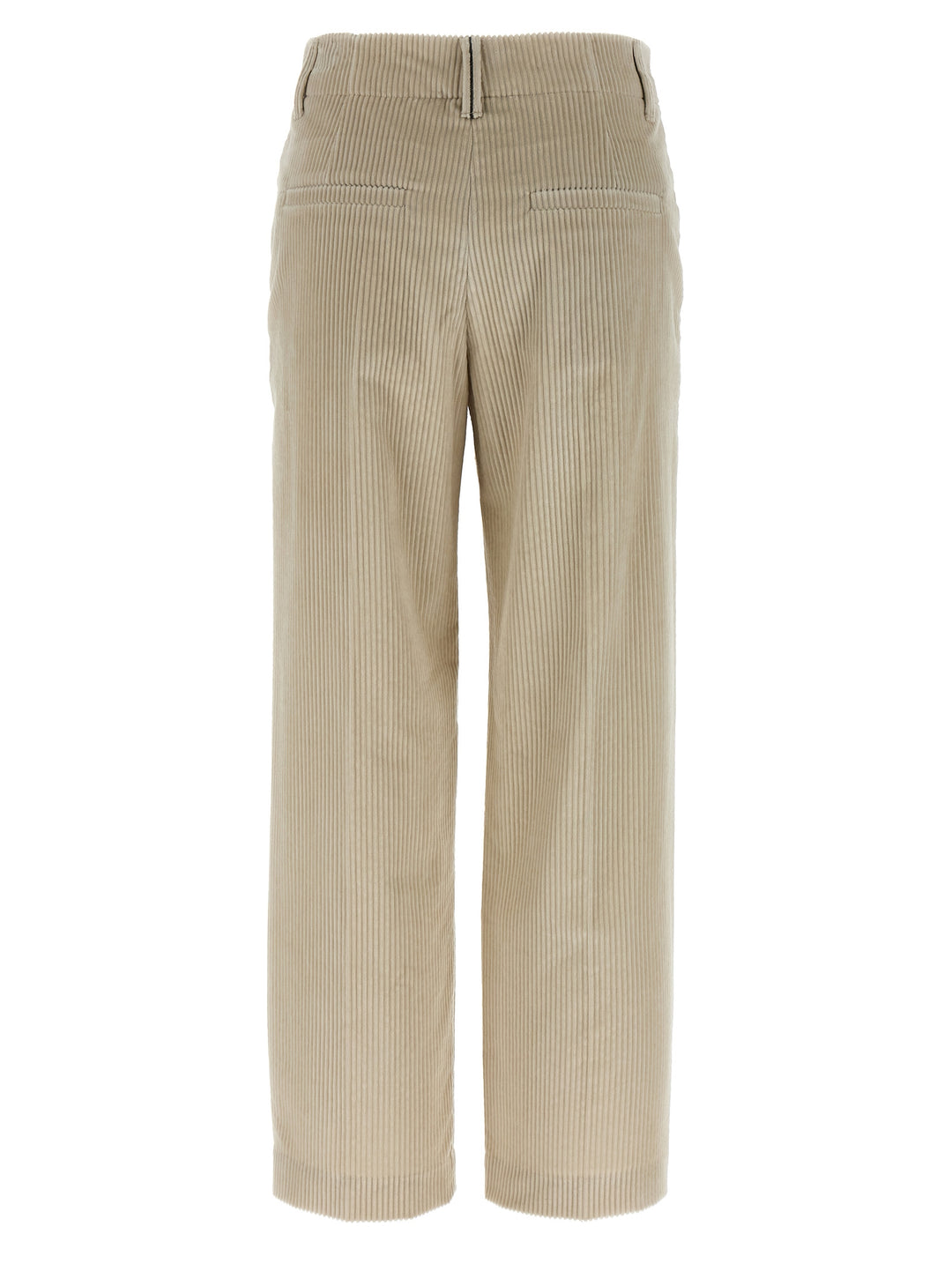 Brunello Cucinelli Monile Velvet Pants - Beige | 040e2414cb0a71cca7315044382aa3ae43541fc8
