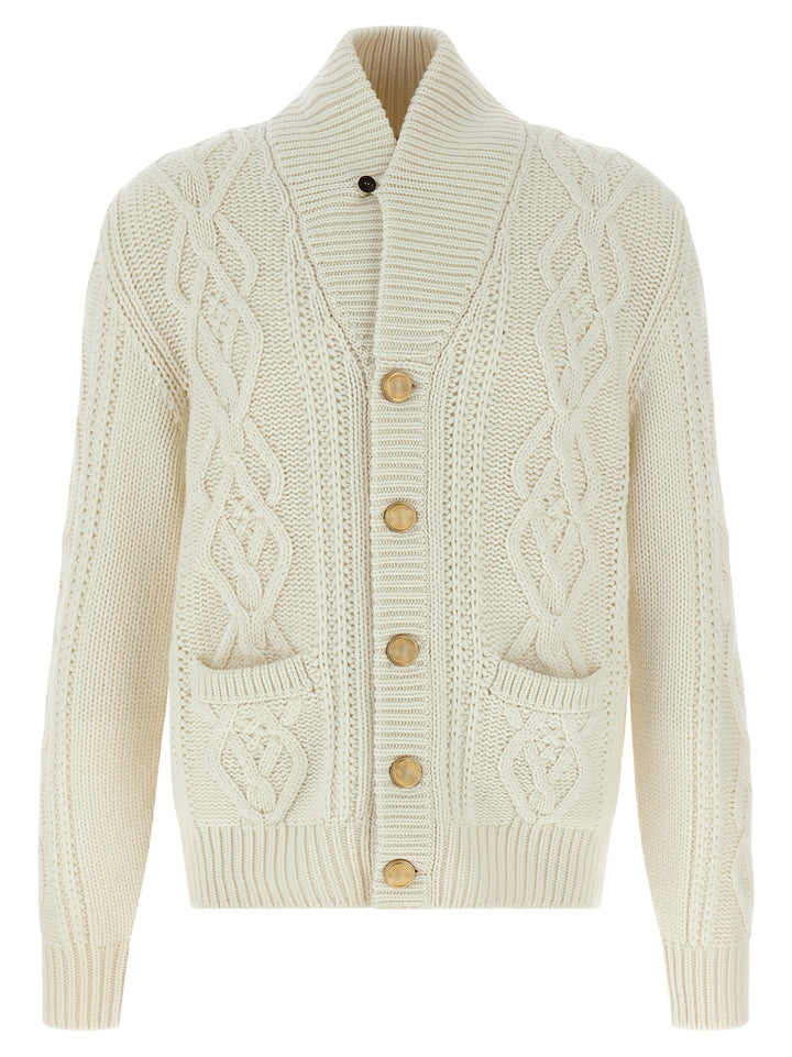 Brunello Cucinelli Cashmere Cardigan Sweaters and Cardigans - White | b6f646f90e947de63049cdebeed697fc40754c52