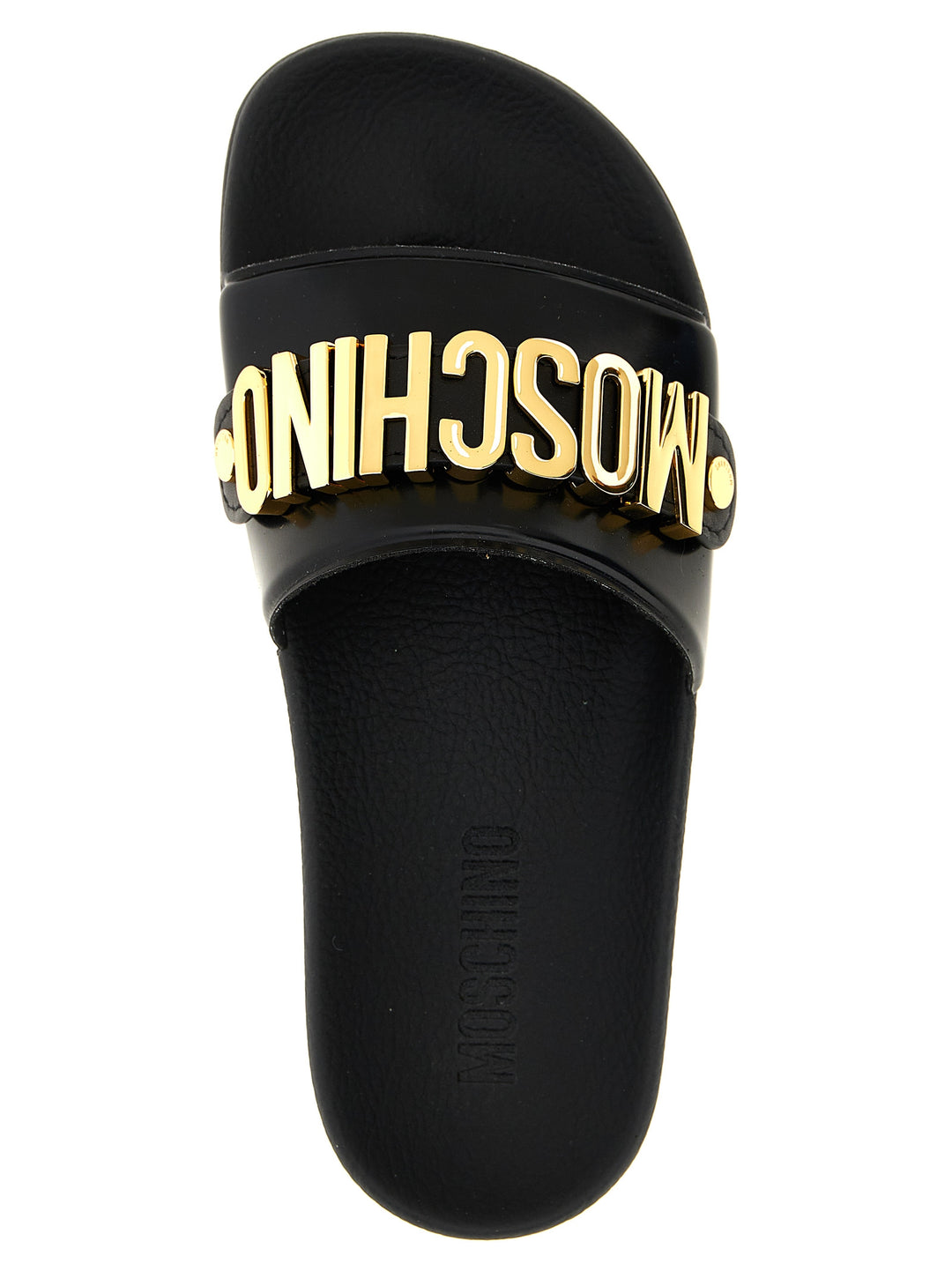 Lettering Sandals Black