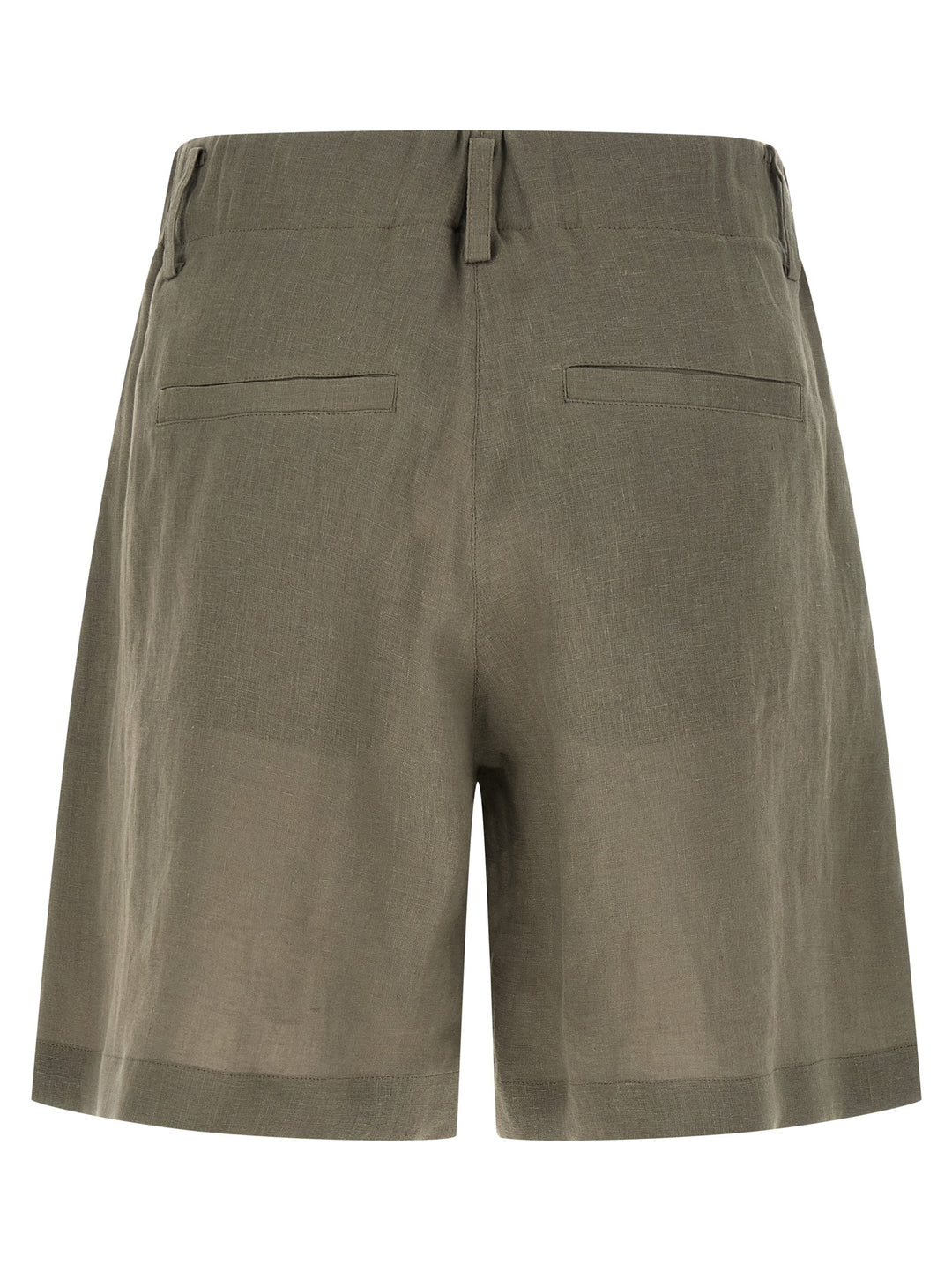 Brunello Cucinelli Linen Shorts Bermuda and Short - Green | 787d71ed8576e2aa5a1996027ae4026538e22fb4
