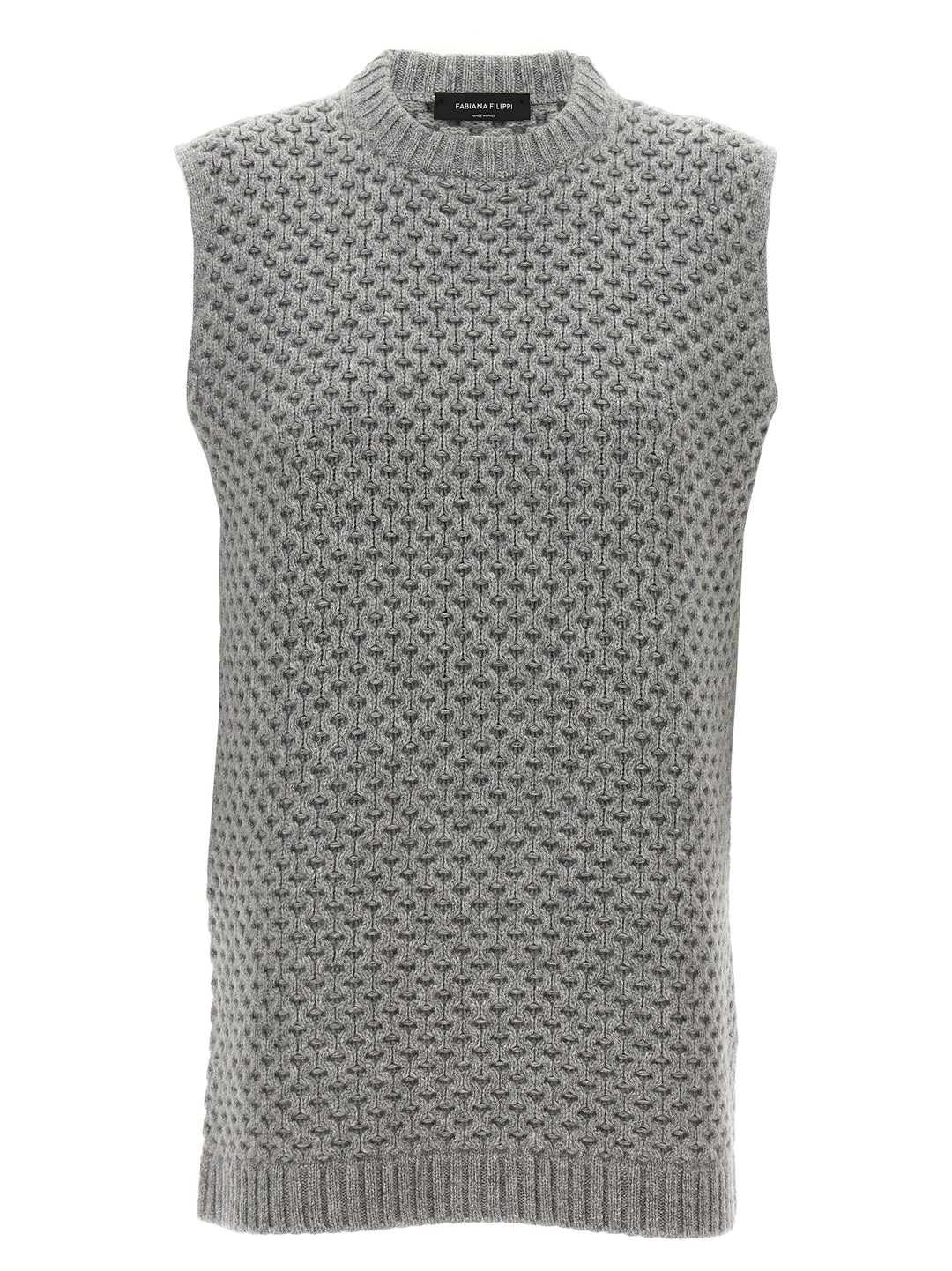 Cachemire Vest Gilet Gray