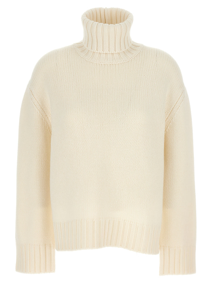 High Neck Sweater Sweater, Cardigans White