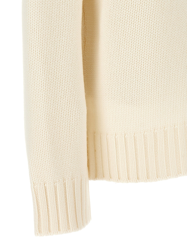 High Neck Sweater Sweater, Cardigans White