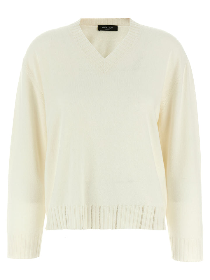 Fabiana Filippi Jewel Detail Sweater Sweaters and Cardigans - Beige | ac70f31878065dfcad57fecb06fbf2625771d9e7