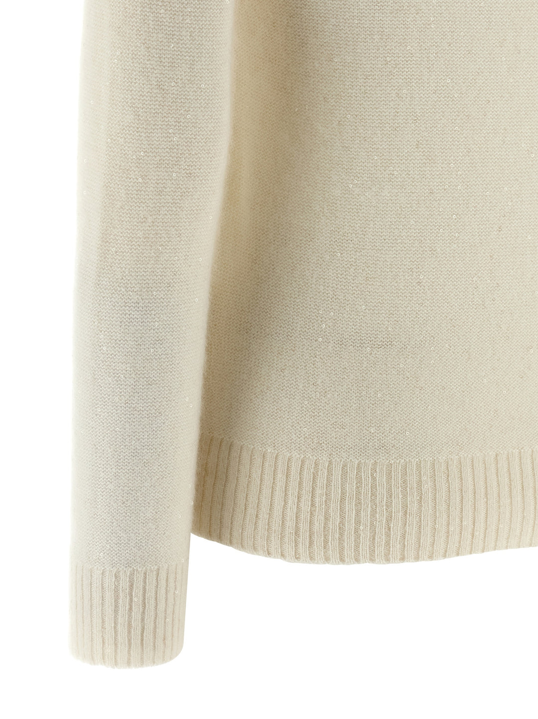 Fabiana Filippi Sequin Turtleneck Sweater Sweaters and Cardigans - White | 904d2e62d1a50d752480fc8643f8ea7274c79d32