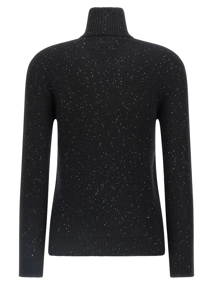 Fabiana Filippi Sequin Turtleneck Sweater Sweaters and Cardigans - Black | 7e9568fd45925f31aa195fa165ccac5d6e7f700b