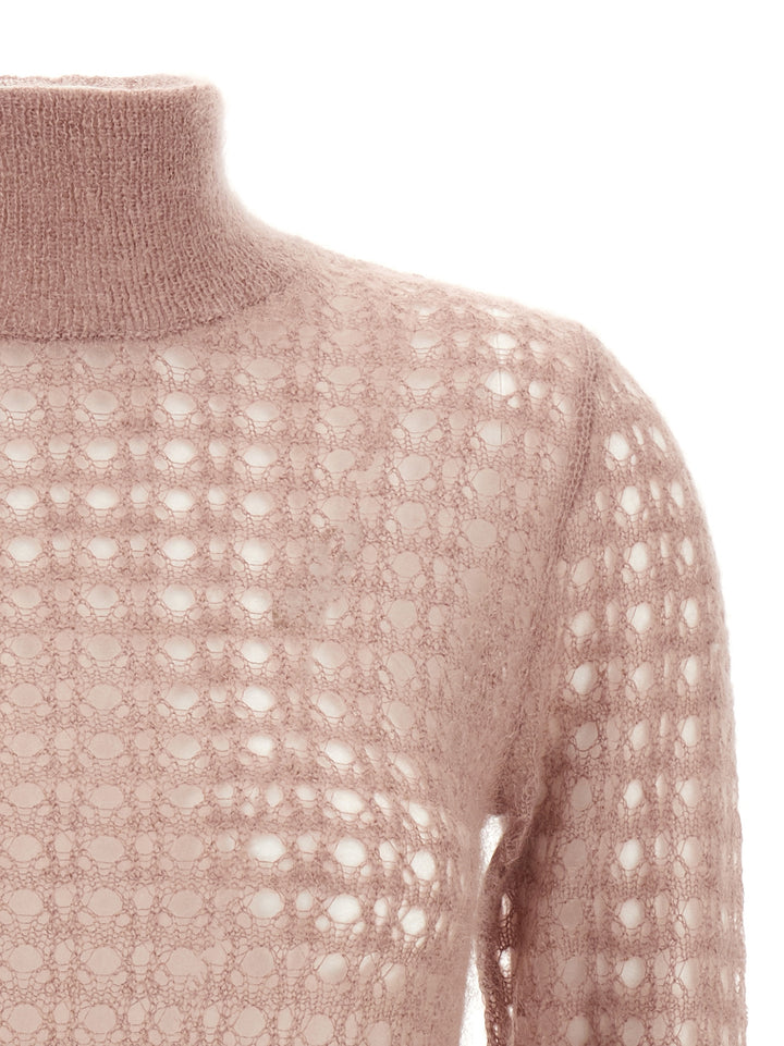 Fabiana Filippi Crochet Sweater Sweaters and Cardigans - Pink | 318de2618f876009eb679948941924c6855af949