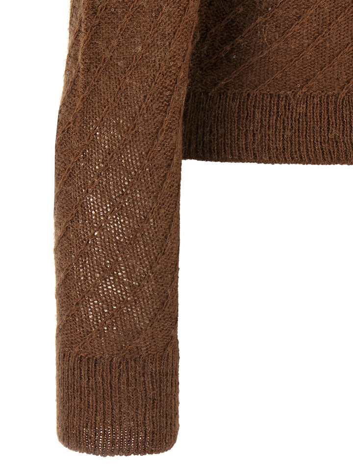 Fabiana Filippi Sequin Crochet Cardigan Sweaters and Cardigans - Brown | e99383b6eba0fb49adf85d4afb7586dc3c13ccef