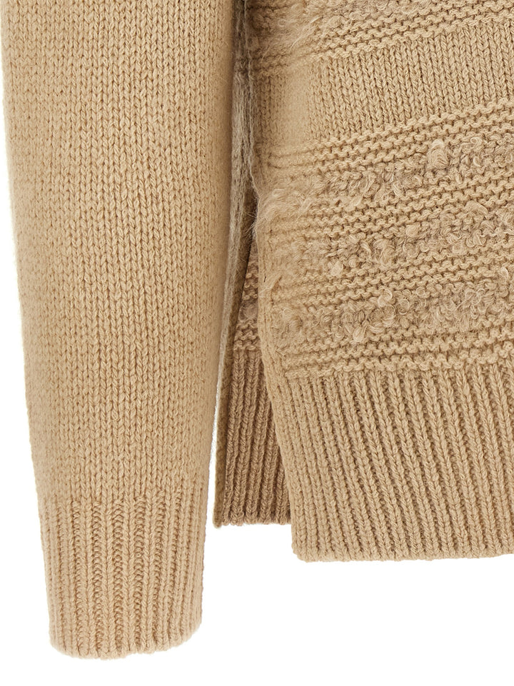 Fabiana Filippi Bouclé Insert Sweater Sweaters and Cardigans - Beige | dee37bbf133c6145d118bcf563145961e19caea9