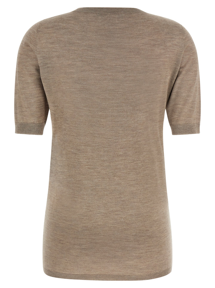 Fabiana Filippi Cashmere And Silk Sweater Sweaters and Cardigans - Beige | 34ad3e18f4349d8a88ed8a2df357e1cc34e82d01