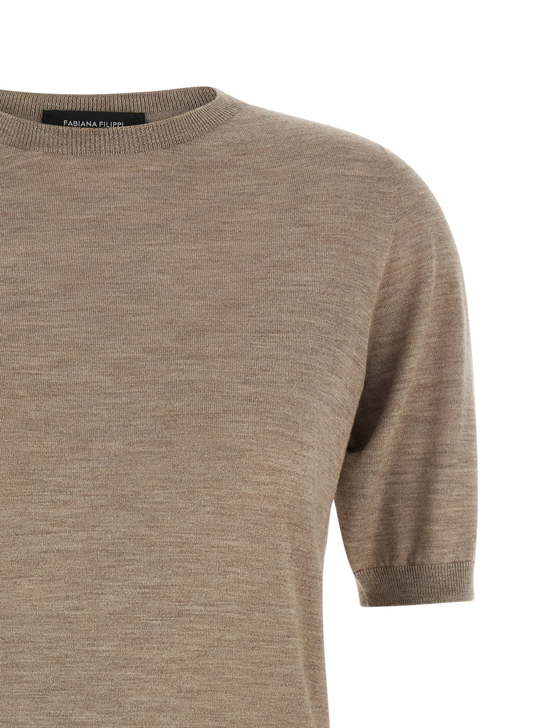 Fabiana Filippi Cashmere And Silk Sweater Sweaters and Cardigans - Beige | 4631679d31914cc475de96bda29f0ccca308292b