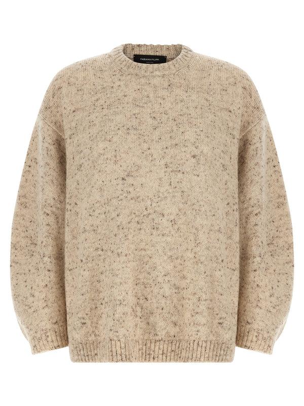 Melange Wool Sweater Sweaters And Cardigans Pink