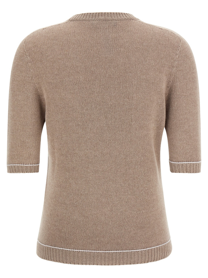 Fabiana Filippi Platinum Sweaters and Cardigans - Beige | 521b8def6872437087695a47e221dd62ab35f1ff