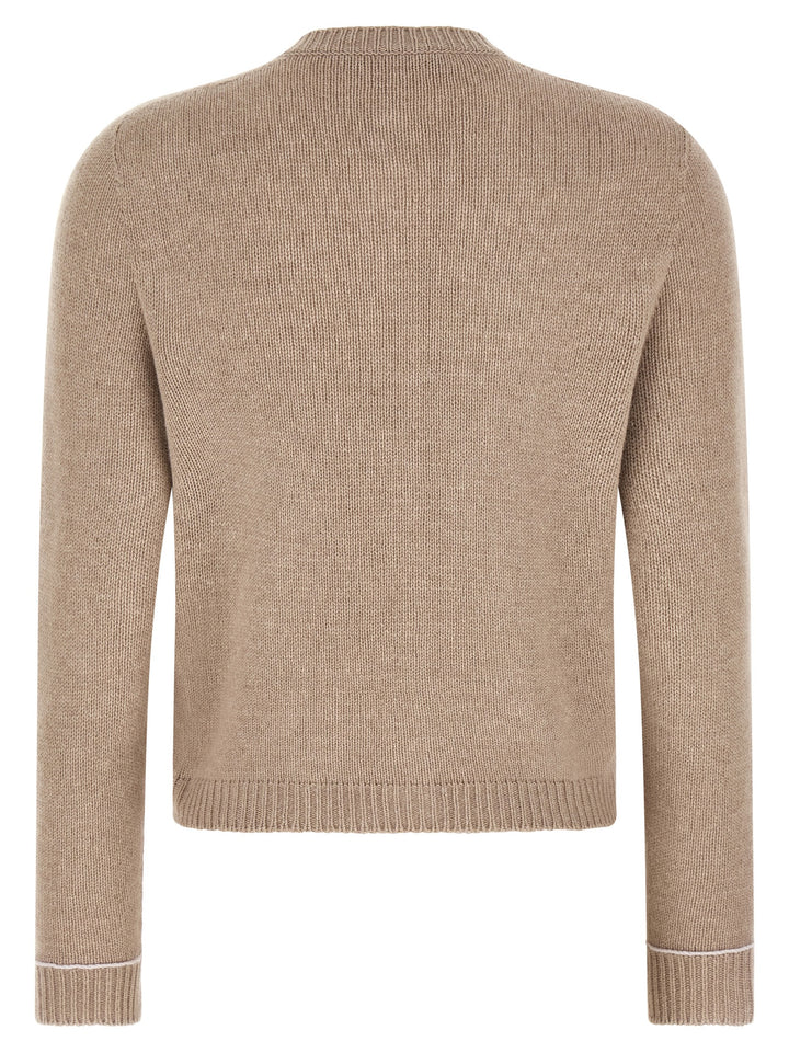 Fabiana Filippi Covered Buttons Cardigan Sweaters and Cardigans - Beige | 2578f9f08e823973d9cc377e6dc6193ae0d8b0b4