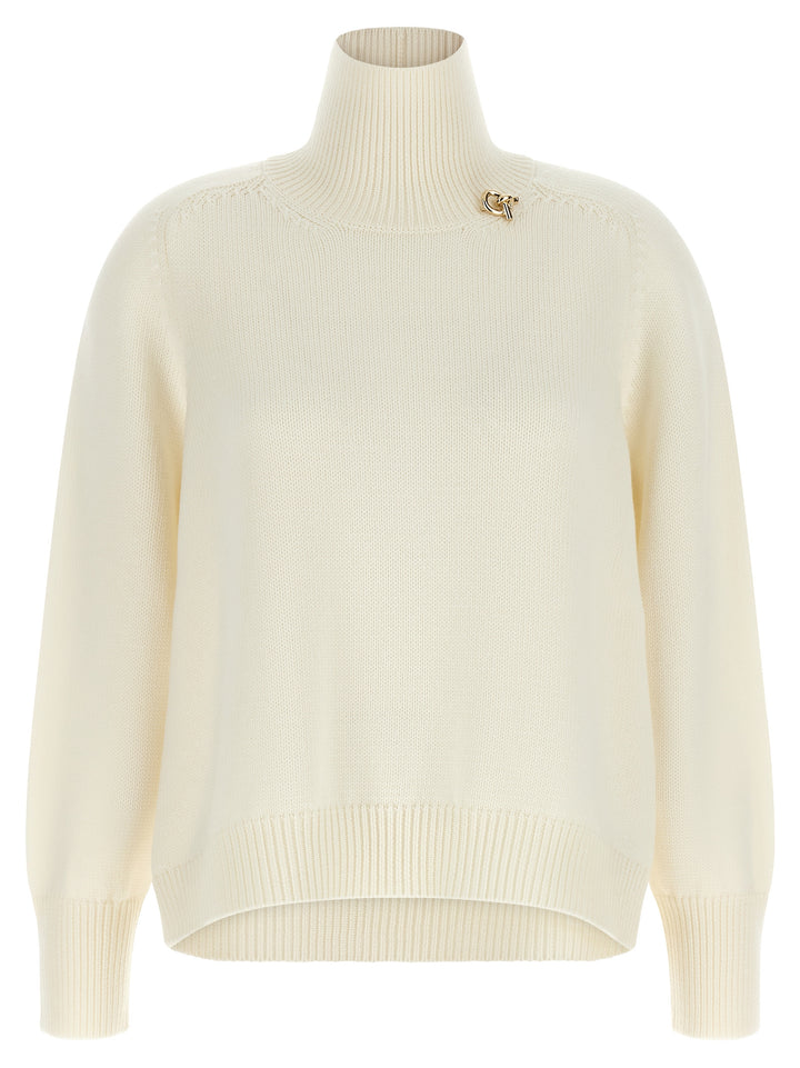 Fabiana Filippi Knot Pin Sweater Sweaters and Cardigans - White | 3d6fe5eb3f337cab20adeeb2af20beff88d889da