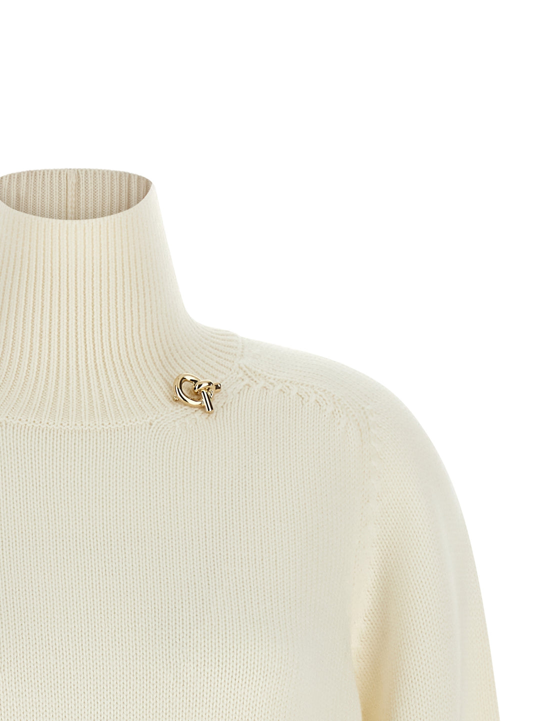 Fabiana Filippi Knot Pin Sweater Sweaters and Cardigans - White | 184e2200336adcdaf51f7b5f24cc801ebb42ed19
