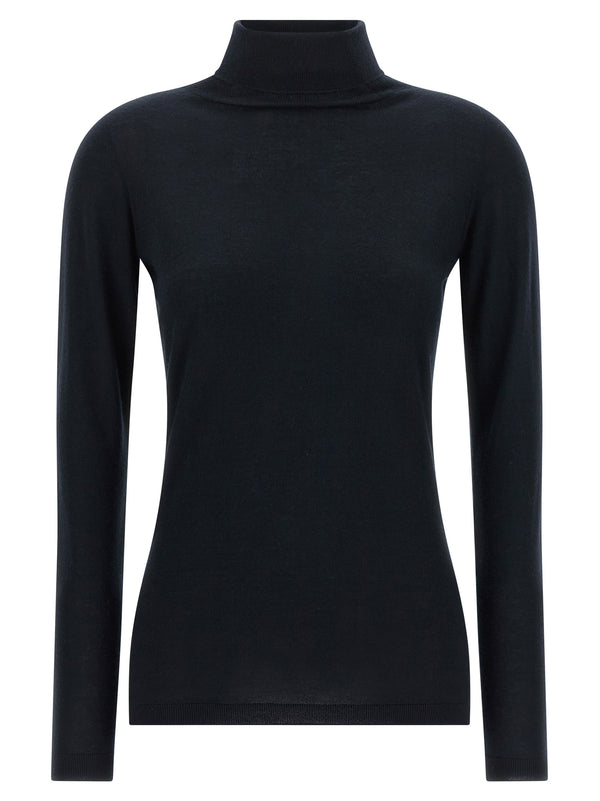 Cashmere And Silk Turtleneck Sweater Sweaters And Cardigans Blue