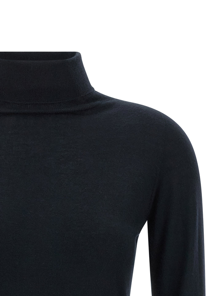 Fabiana Filippi Cashmere And Silk Turtleneck Sweater Sweaters and Cardigans - Blue | 2d128c30603362dcaa7fa45f4ea4b6d205859e91