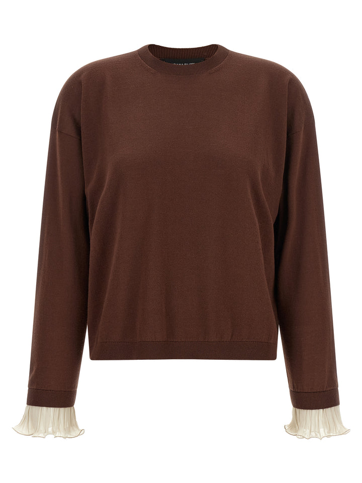 Fabiana Filippi Pleated Cuffs Sweater Sweaters and Cardigans - Brown | d7fb1d6358f9f7184180447e270ae892ba5bccc1