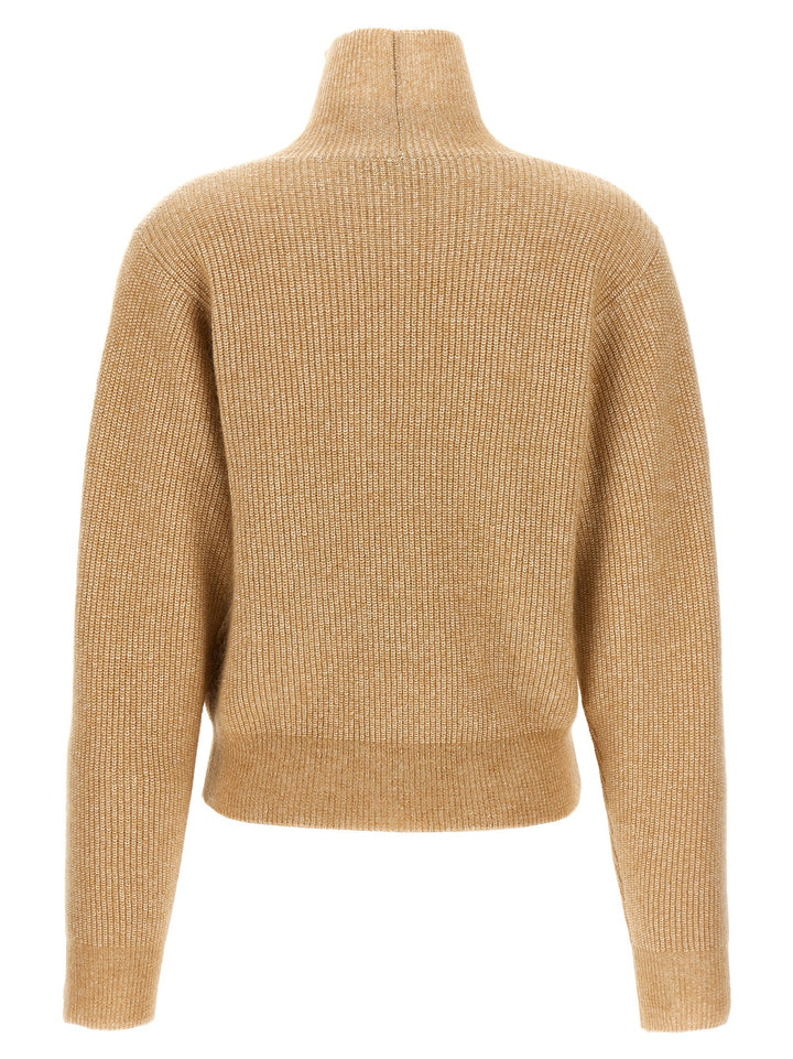 High Neck Sweater Sweater, Cardigans Beige