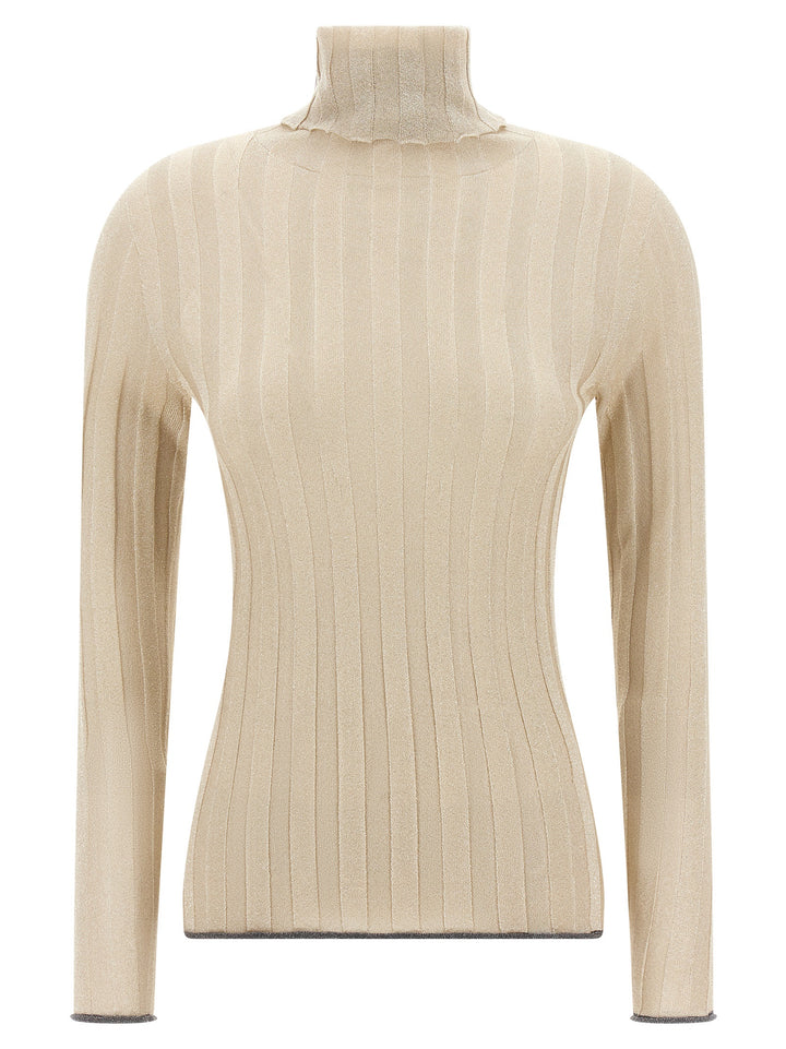 Fabiana Filippi Lurex Sweater Sweaters and Cardigans - Gold | 5dce11a590952f884295e3835a55742f859f9160