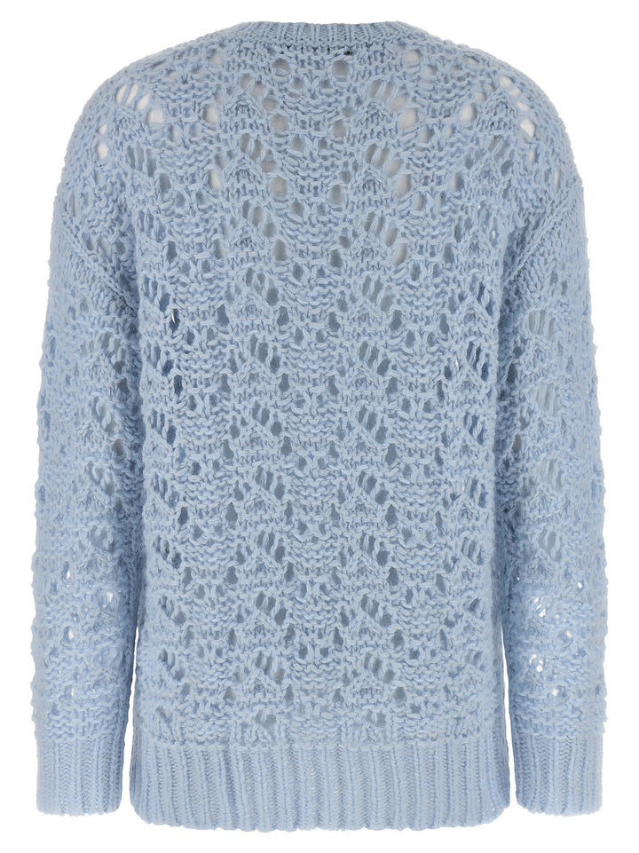 Fabiana Filippi Openwork Sweater Sweaters and Cardigans - Light Blue | 390a0c18ff4365b86b5cef2fc487c1d3bd529552