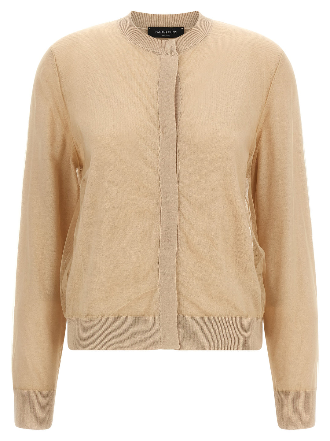 Fabiana Filippi Tulle Cardigan Sweaters and Cardigans - Brown | 2754a131c52ec092eb2e8445af484756163c4d10